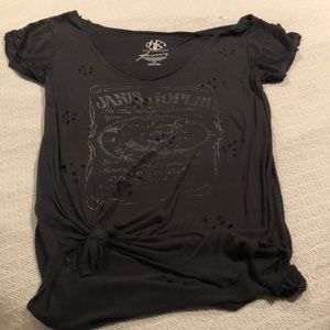 Janis Joplin distressed tee 😍